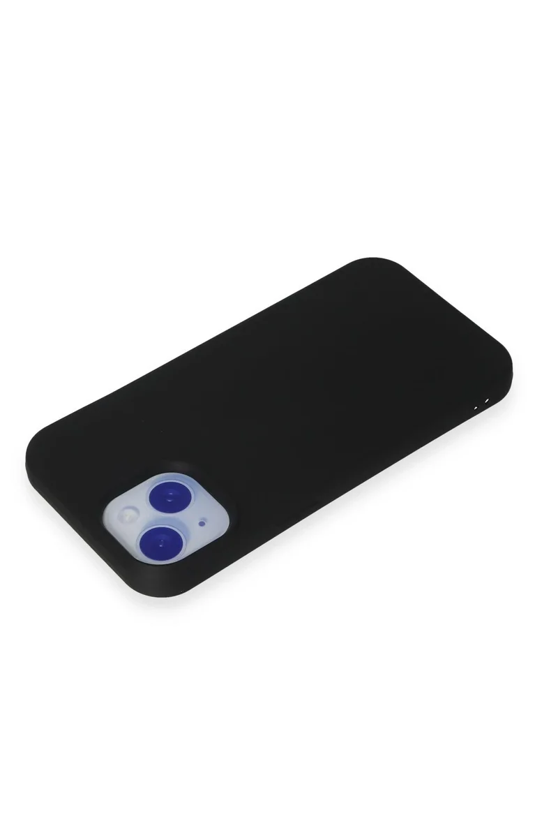 Newface iPhone 15 Kılıf Nano içi Kadife Silikon - Siyah