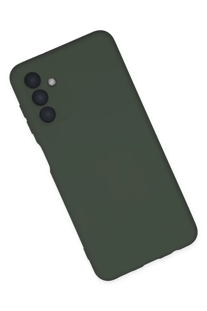 Newface Samsung Galaxy A04S Kılıf Nano içi Kadife Silikon - Koyu Yeşil