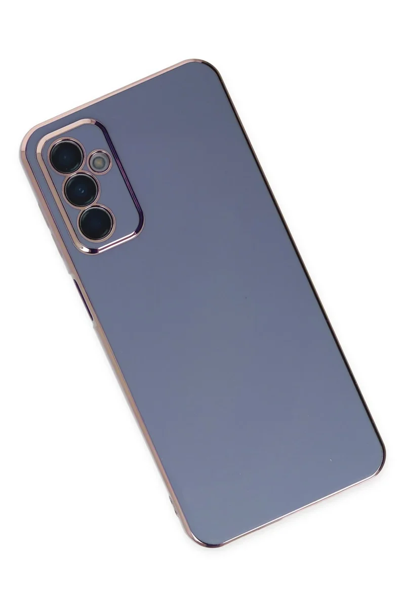 Newface Samsung Galaxy A04S Kılıf Volet Silikon - Mavi