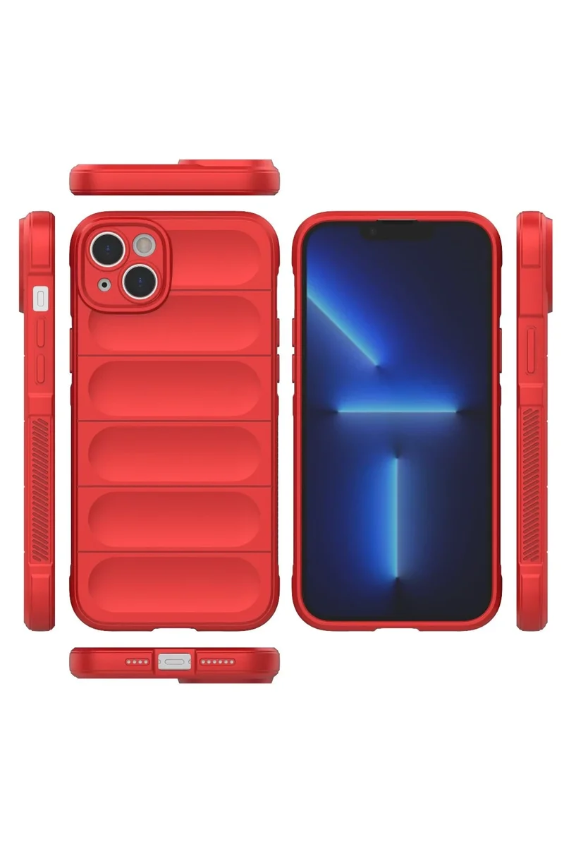 Newface iPhone 15 Kılıf Optimum Silikon - Kırmızı