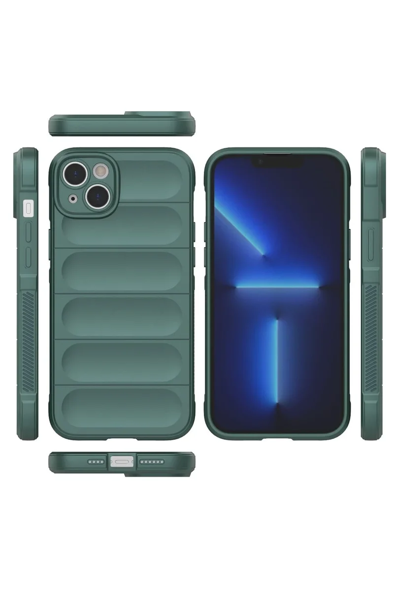 Newface iPhone 15 Kılıf Optimum Silikon - Koyu Yeşil