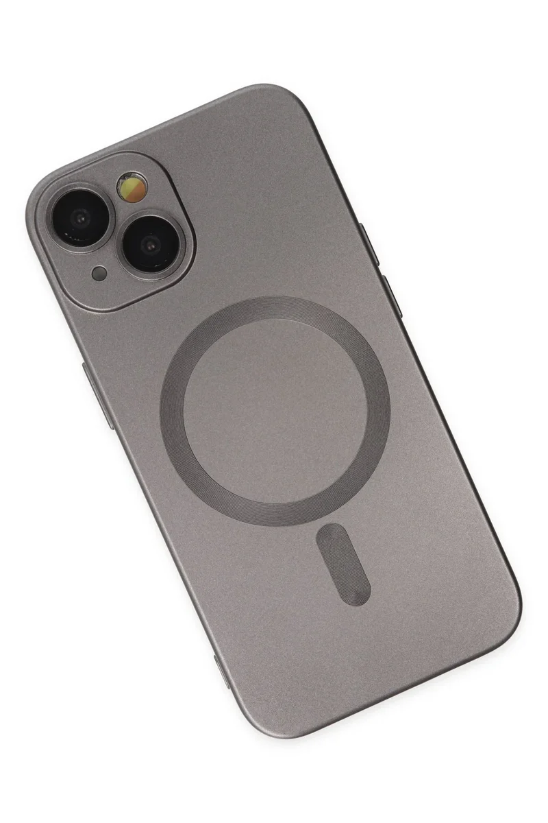 Newface iPhone 14 Kılıf Moshi Lens Magneticsafe Silikon - Füme