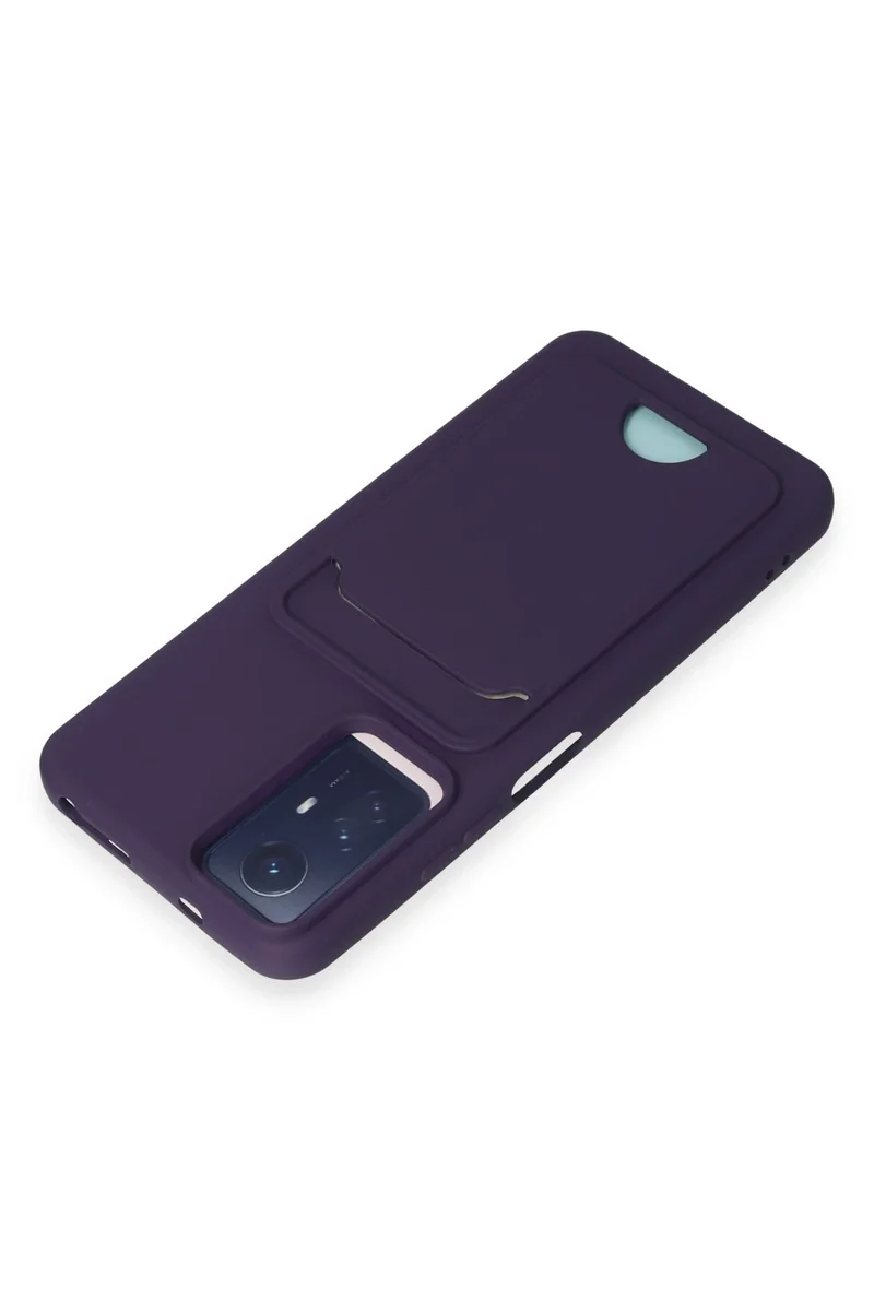 Newface Xiaomi Redmi Note 11S Kılıf Kelvin Kartvizitli Silikon - Derin Mor