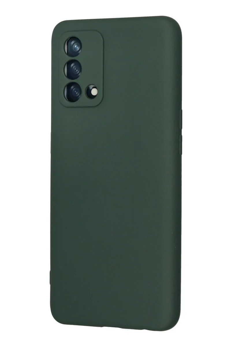 Newface Oppo A74 4G Kılıf Nano içi Kadife Silikon - Koyu Yeşil