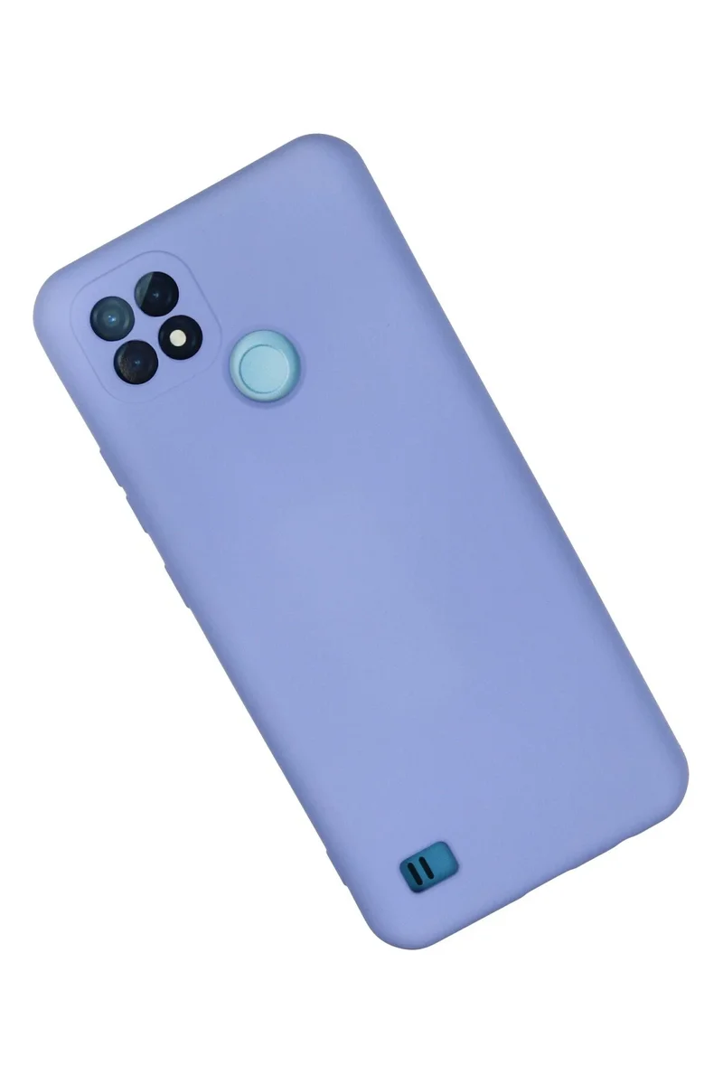 Newface Realme C21 Kılıf Nano içi Kadife Silikon - Lila