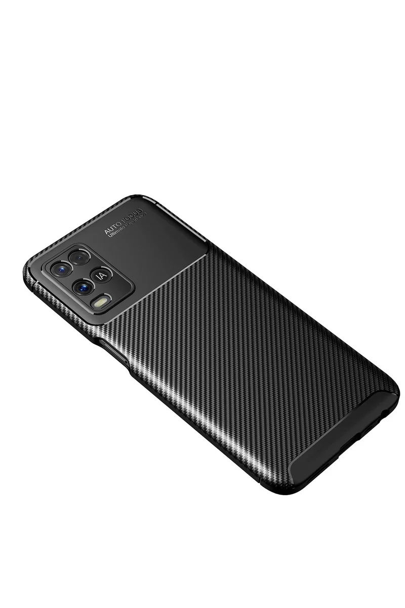 Newface Oppo A54 4G Kılıf Auto Focus Karbon Kapak - Siyah