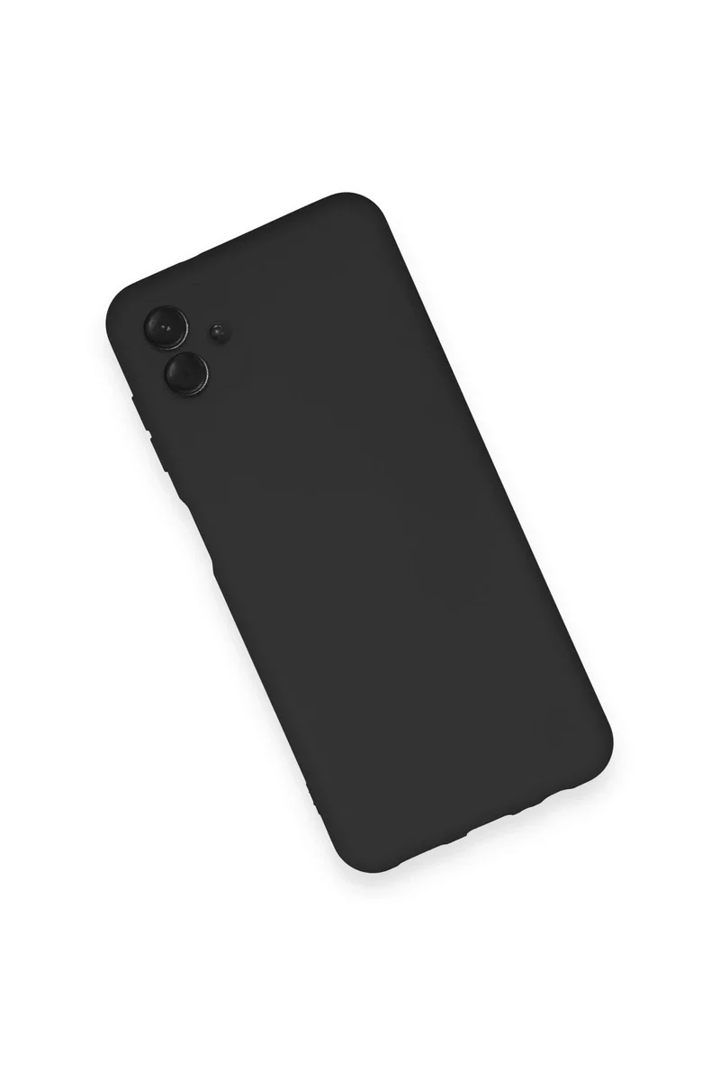 Newface Samsung Galaxy A04 Kılıf Nano içi Kadife Silikon - Siyah