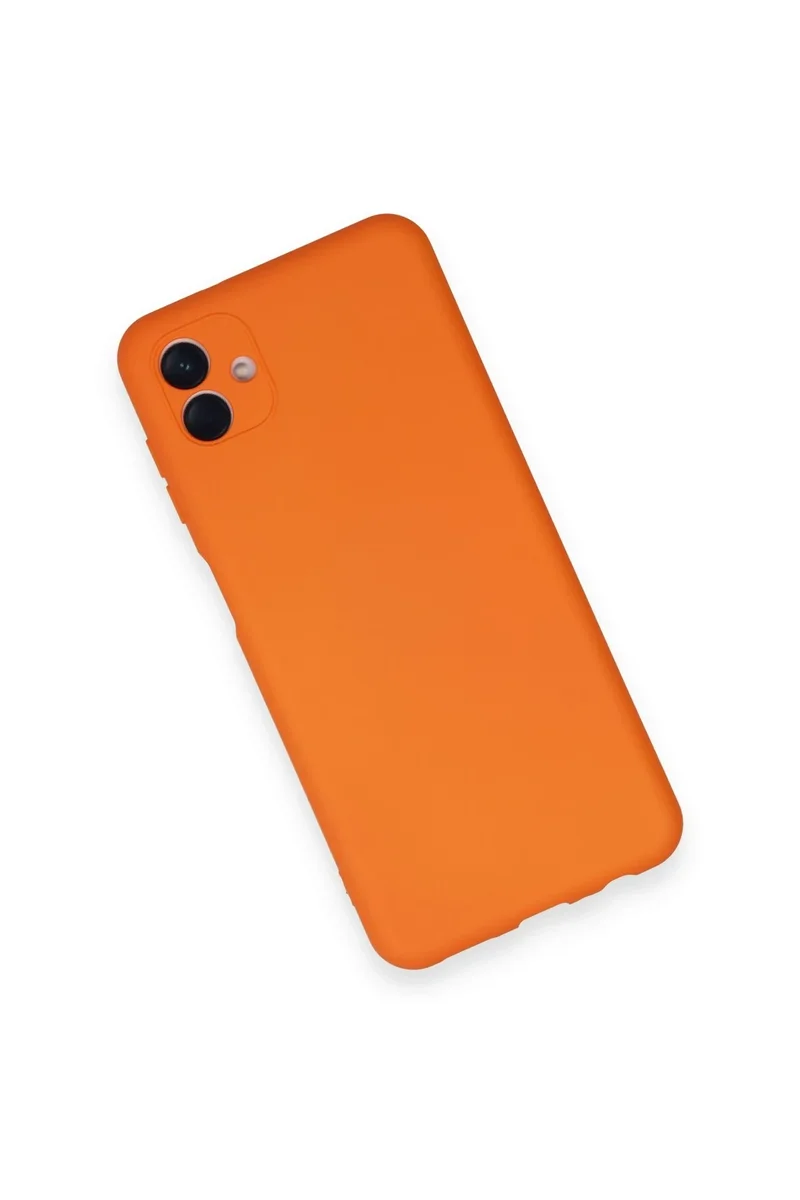 Newface Samsung Galaxy A04 Kılıf Nano içi Kadife Silikon - Turuncu