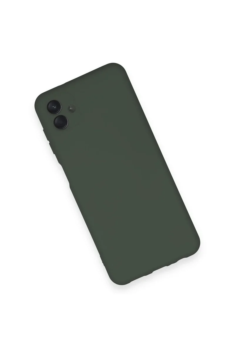 Newface Samsung Galaxy A04 Kılıf Nano içi Kadife Silikon - Koyu Yeşil