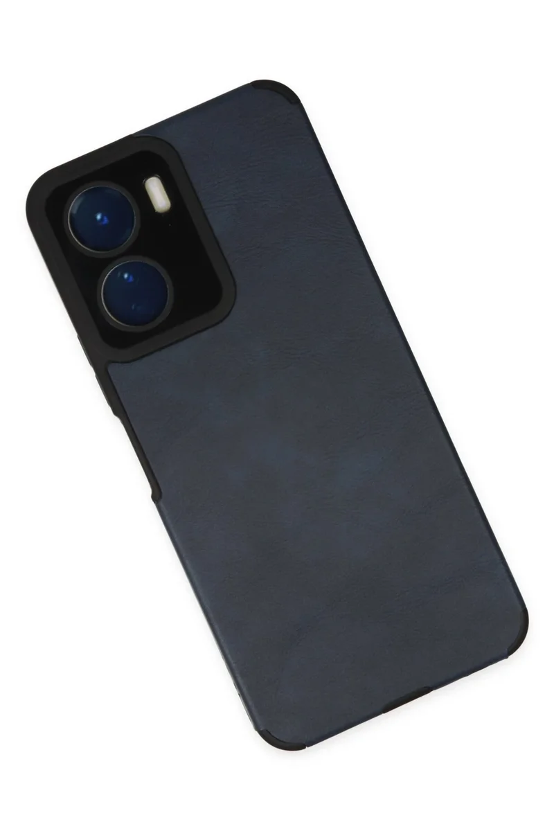 Newface Vivo Y16 Kılıf Loop Deri Silikon - Lacivert