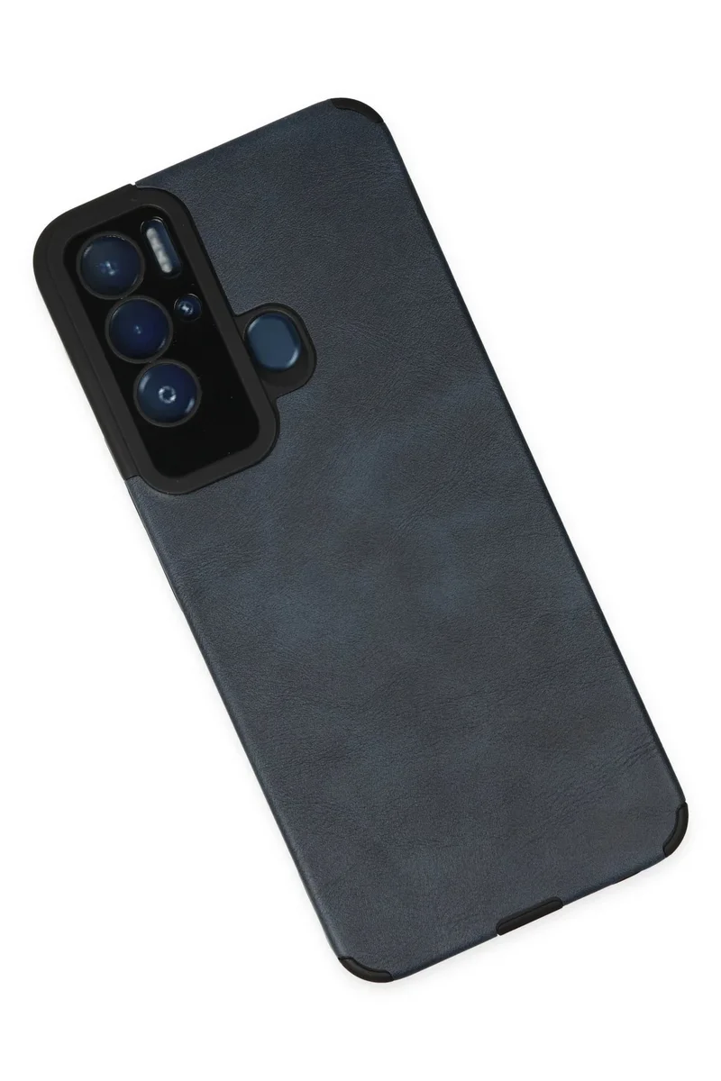 Newface Tecno Pova Neo Kılıf Loop Deri Silikon - Lacivert