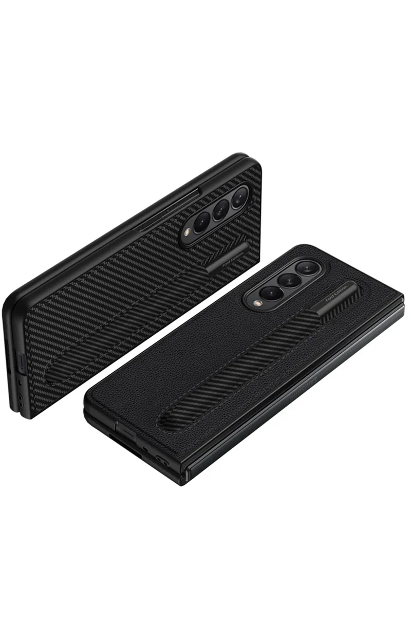 Newface Samsung Galaxy Z Fold 3 Kılıf Fold Kapak - Karbon