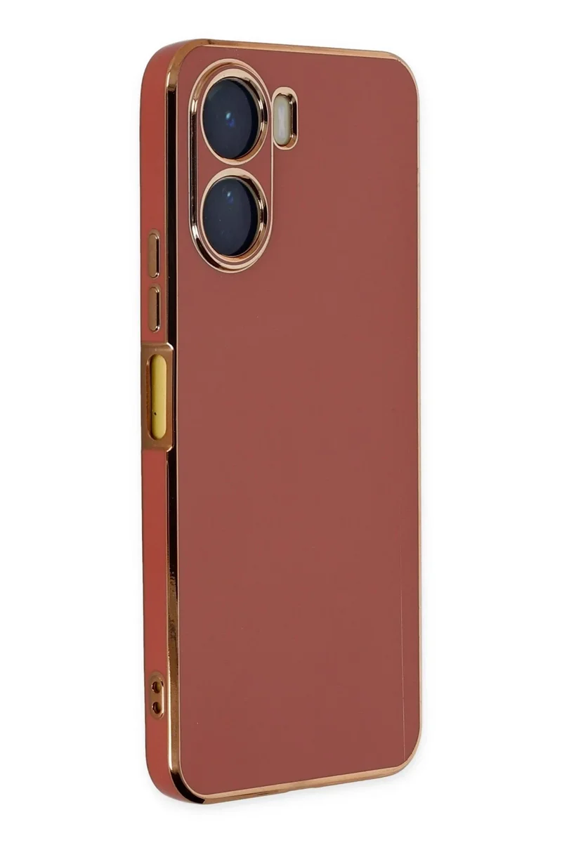 Newface Vivo Y16 Kılıf Volet Silikon - Kırmızı