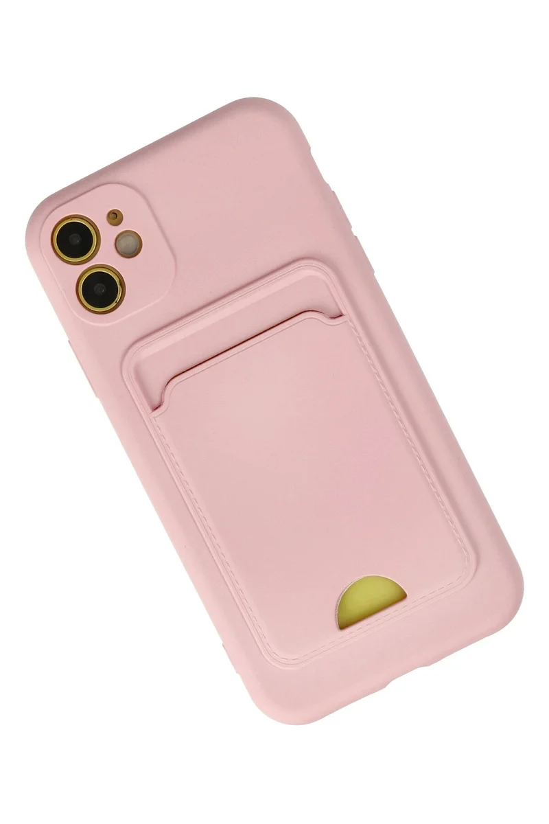 Newface iPhone 11 Kılıf Kelvin Kartvizitli Silikon - Pembe