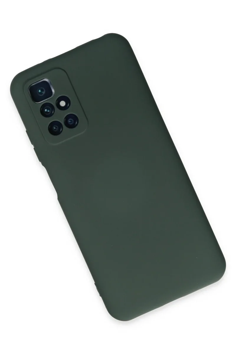Newface Xiaomi Redmi 10 2022 Kılıf Nano içi Kadife Silikon - Koyu Yeşil
