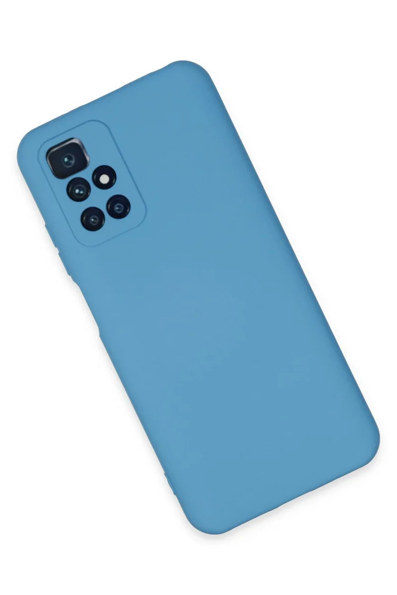 Newface Xiaomi Redmi 10 2022 Kılıf Nano içi Kadife Silikon - Mavi