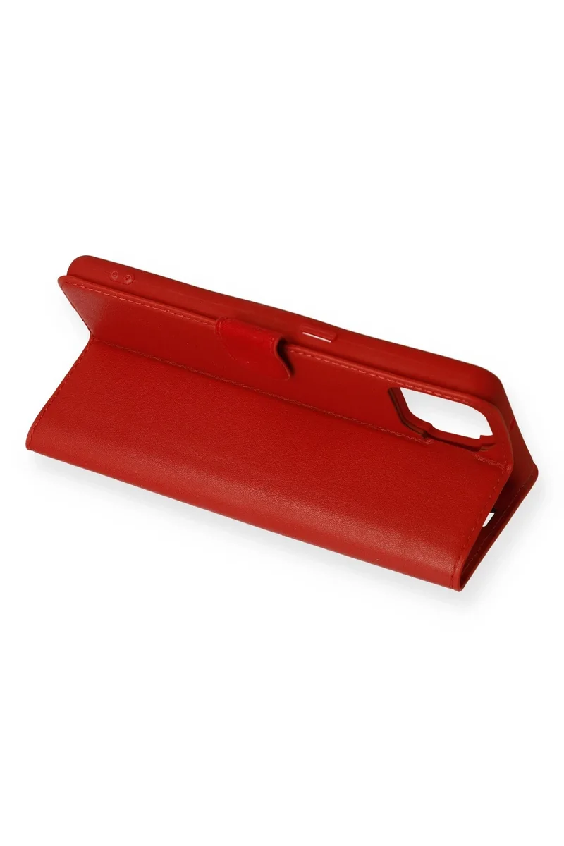 Newface Oppo Reno 4 Lite Kılıf Trend S Plus Kapaklı Kılıf - Kırmızı