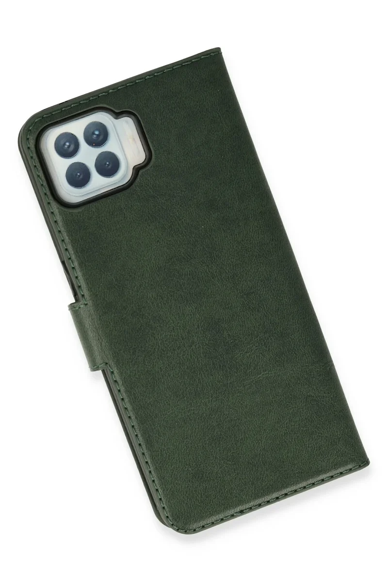 Newface Oppo Reno 4 Lite Kılıf Trend S Plus Kapaklı Kılıf - Yeşil