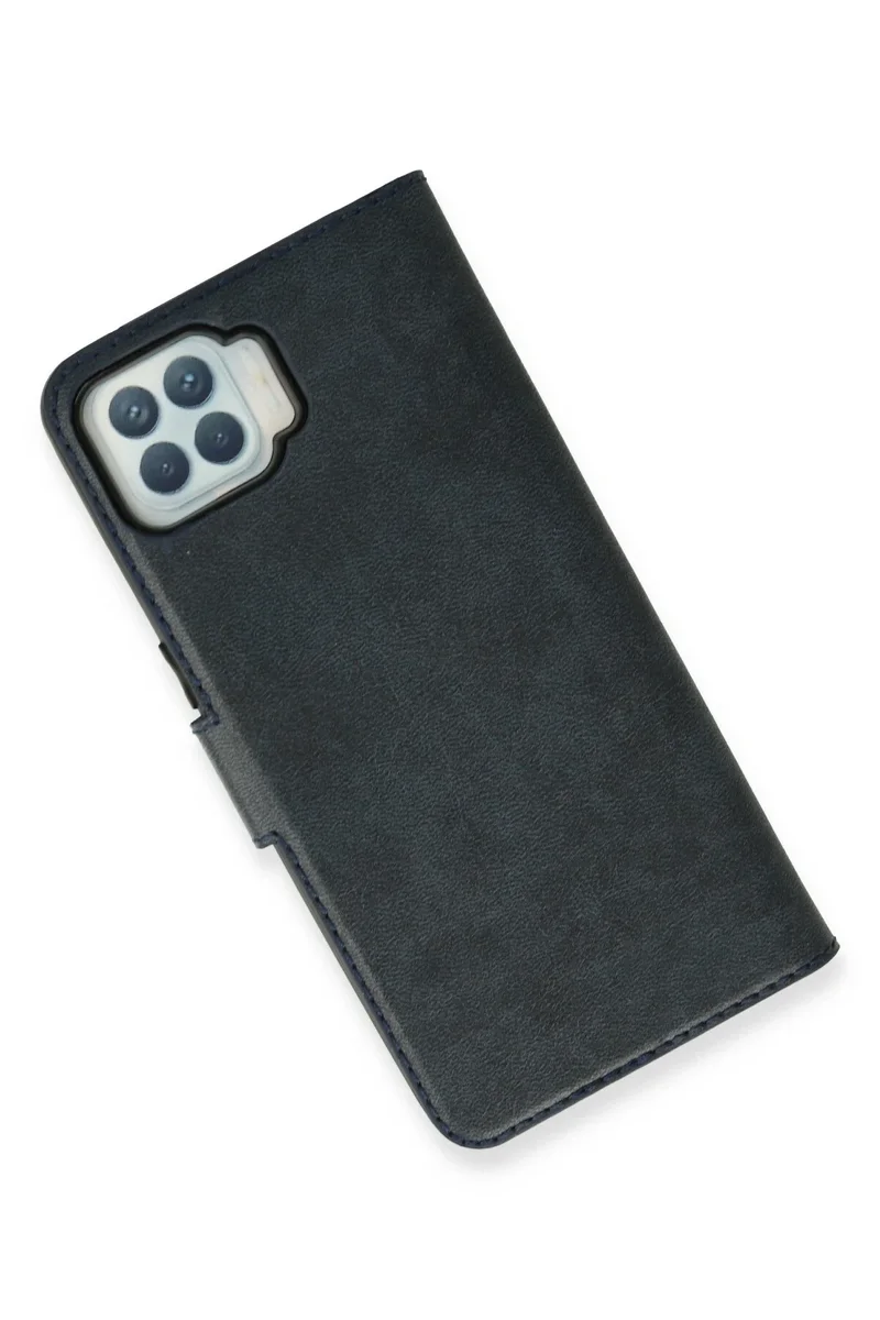 Newface Oppo Reno 4 Lite Kılıf Trend S Plus Kapaklı Kılıf - Lacivert