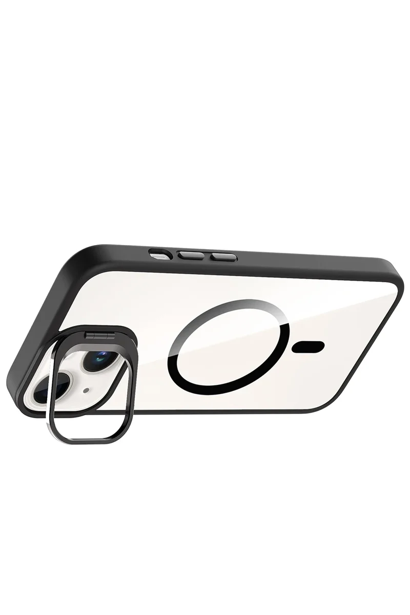 Joko Apple iPhone 14 Remim Lensli Magsafe Standlı Kapak - Siyah