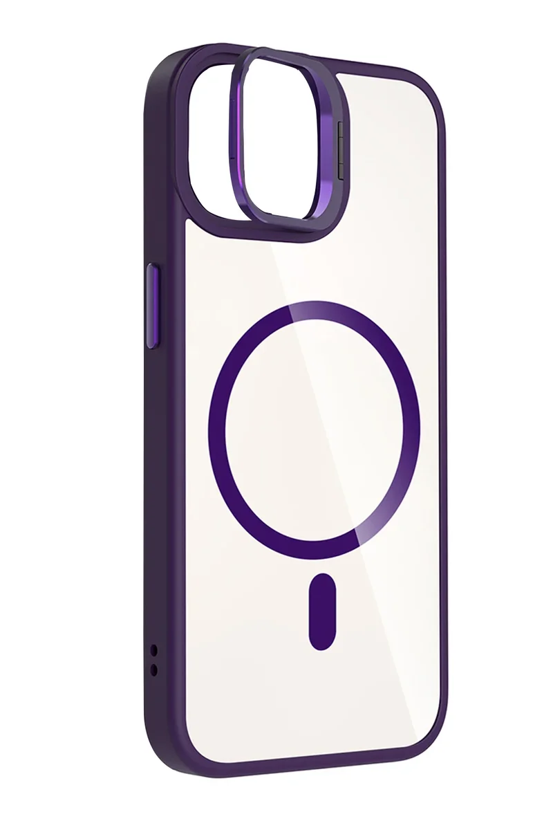 Joko Apple iPhone 11 Remim Lensli Magsafe Standlı Kapak - Derin Mor