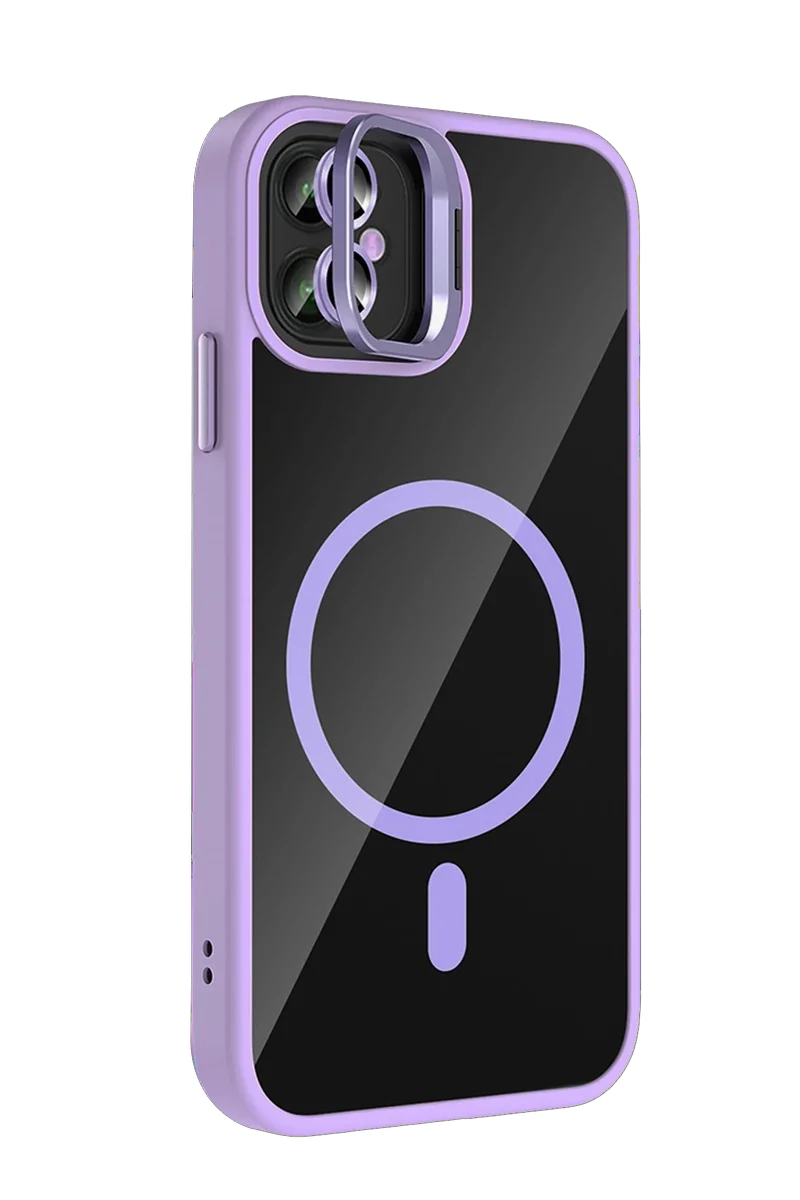 Joko Apple iPhone 11 Remim Lensli Magsafe Standlı Kapak - Lila