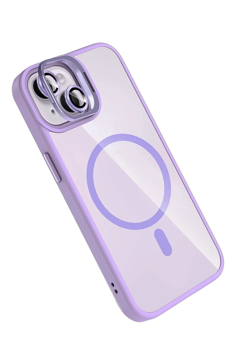 Joko Apple iPhone 13 Remim Lensli Magsafe Standlı Kapak - Lila
