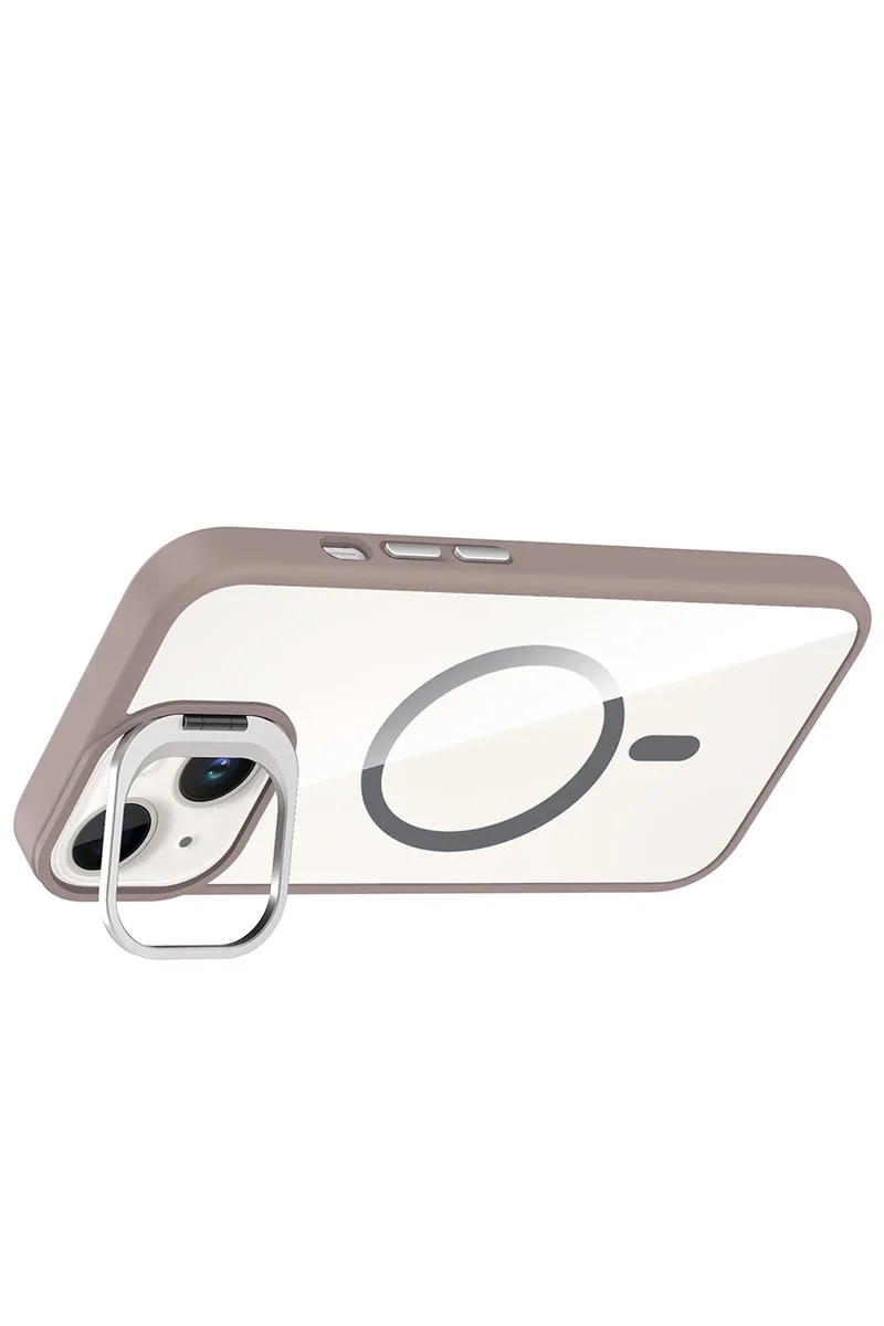 Joko Apple iPhone 13 Remim Lensli Magsafe Standlı Kapak - Titan Gri