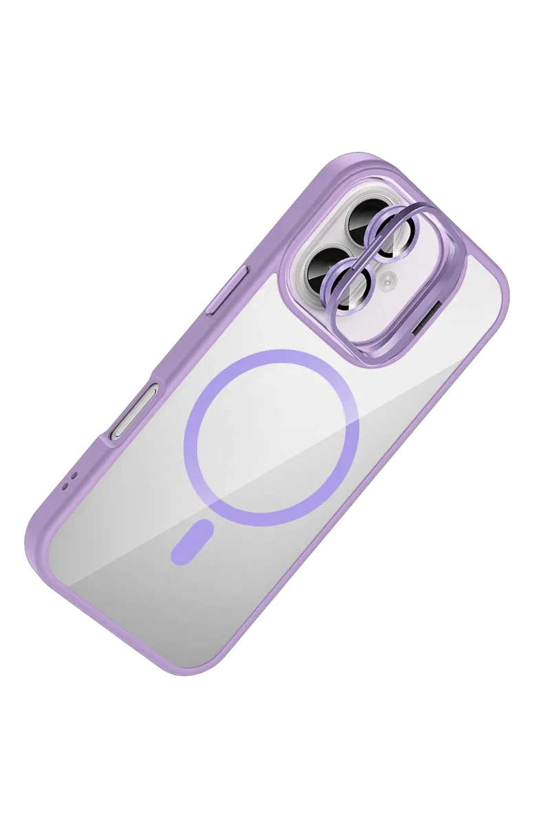 Joko Apple iPhone 16 Remim Lensli Magsafe Standlı Kapak - Lila
