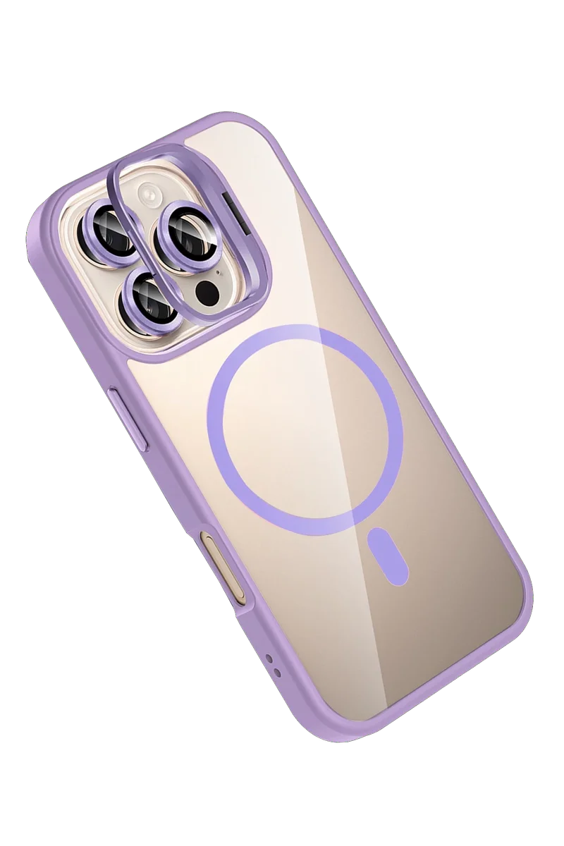 Joko Apple iPhone 16 Pro Remim Lensli Magsafe Standlı Kapak - Lila