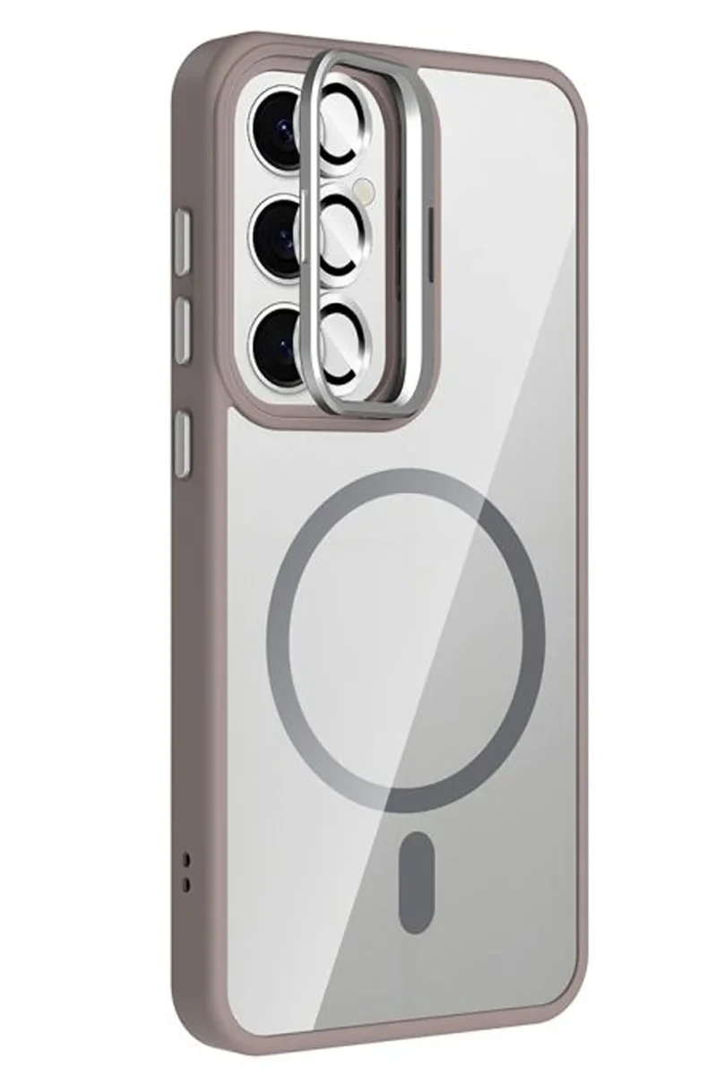 Joko Samsung Galaxy S24 FE Remim Lensli Magsafe Standlı Kapak - Titan Gri