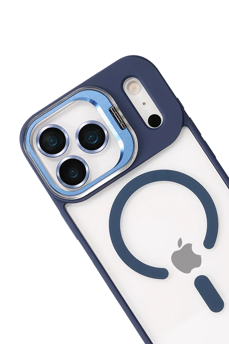Joko Apple iPhone 17 Pro Remim Lensli Magsafe Standlı Kapak - Lacivert