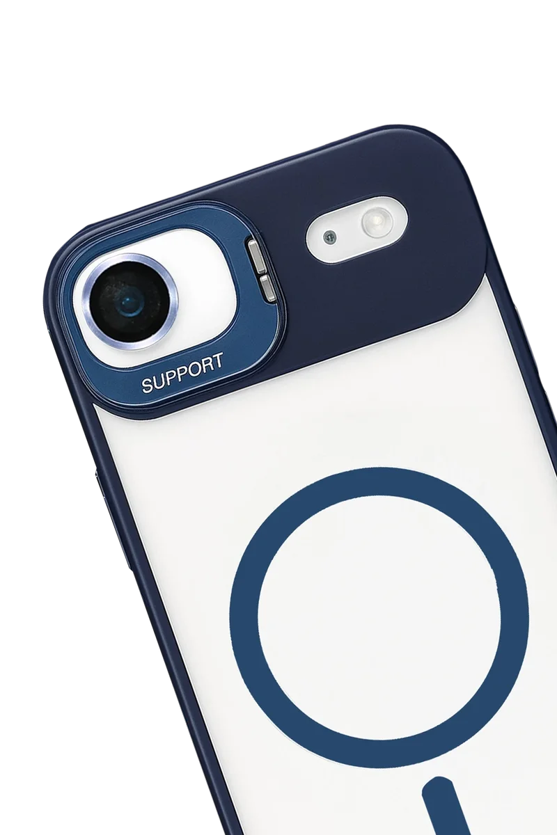 Joko Apple iPhone 17 Air Remim Lensli Magsafe Standlı Kapak - Lacivert