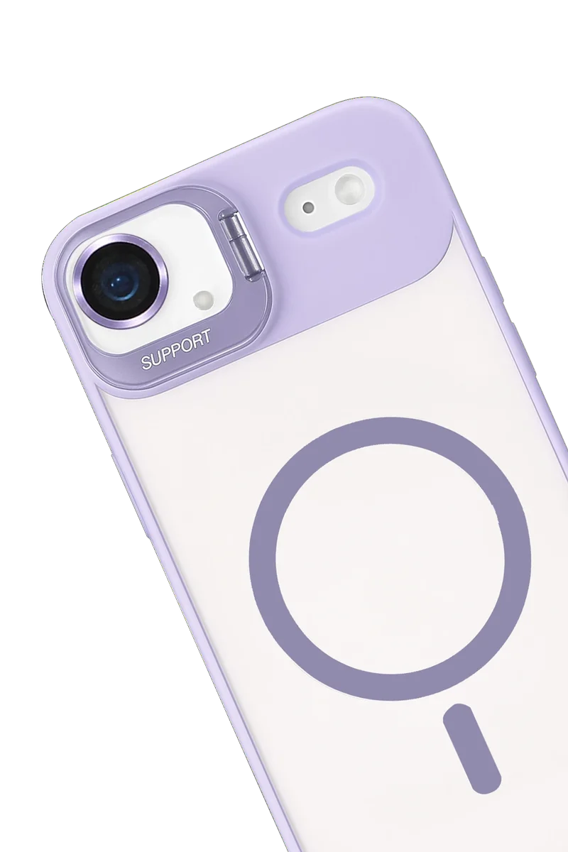 Joko Apple iPhone 17 Air Remim Lensli Magsafe Standlı Kapak - Lila