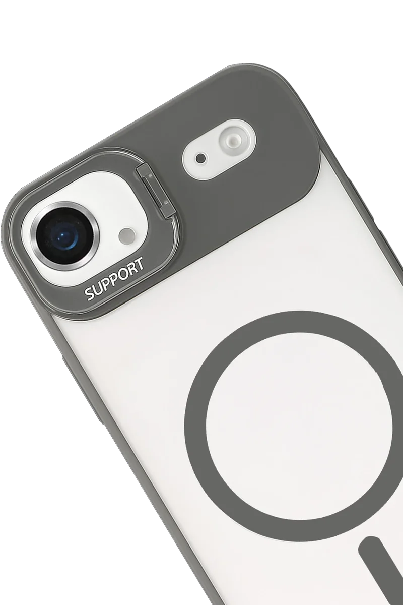 Joko Apple iPhone 17 Air Remim Lensli Magsafe Standlı Kapak - Titan Gri