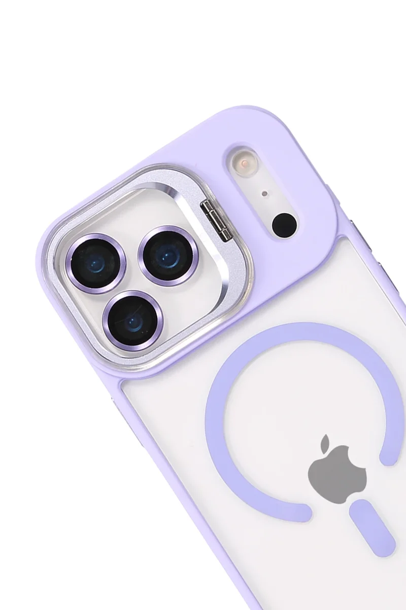 Joko Apple iPhone 17 Pro Max Remim Lensli Magsafe Standlı Kapak - Lila