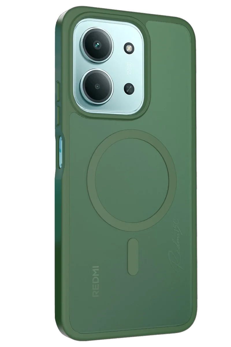 Joko Xiaomi Redmi 15C 4G Jota Magsafe Kapak - Koyu Yeşil
