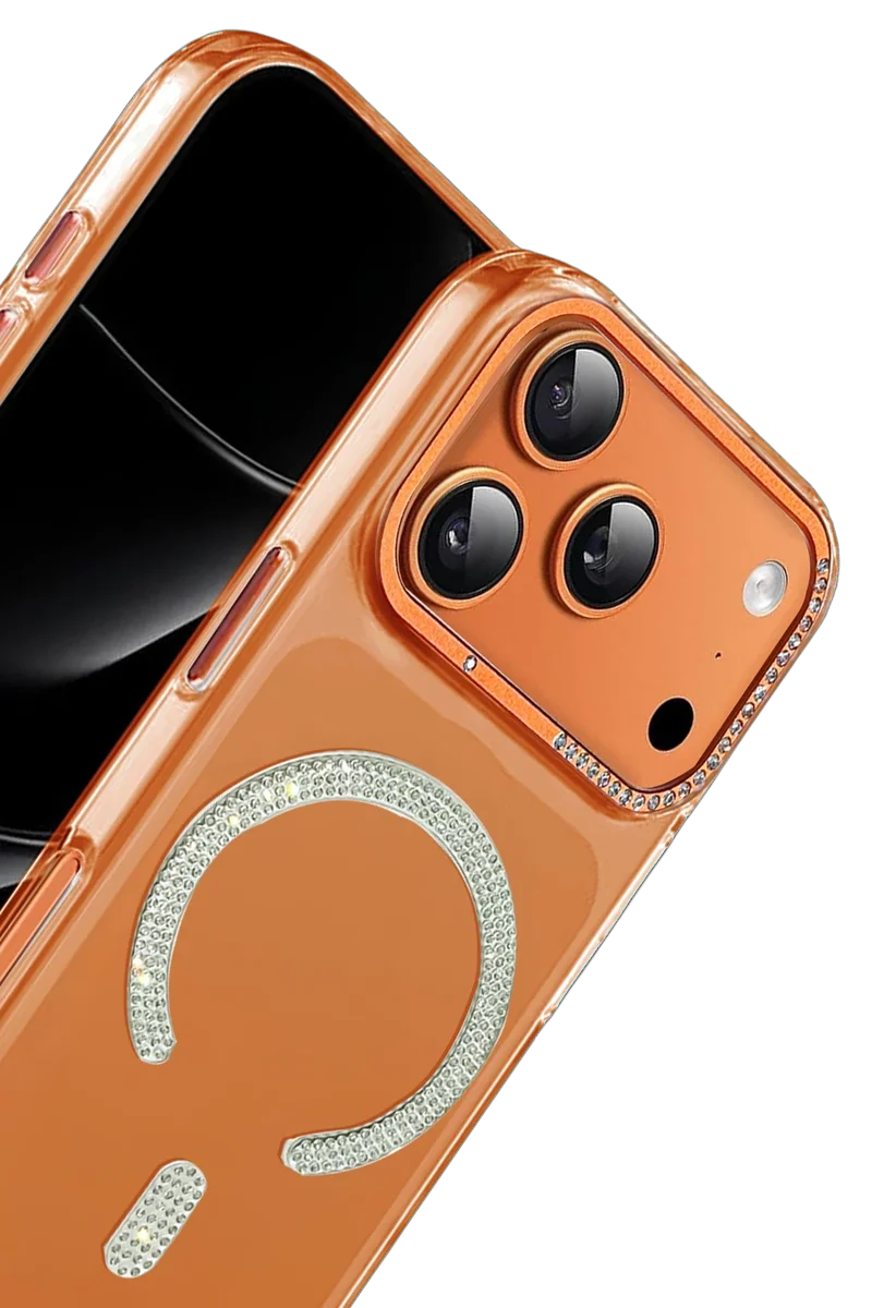 Joko Apple iPhone 17 Pro Tash Diamond Magsafe Kapak - Turuncu