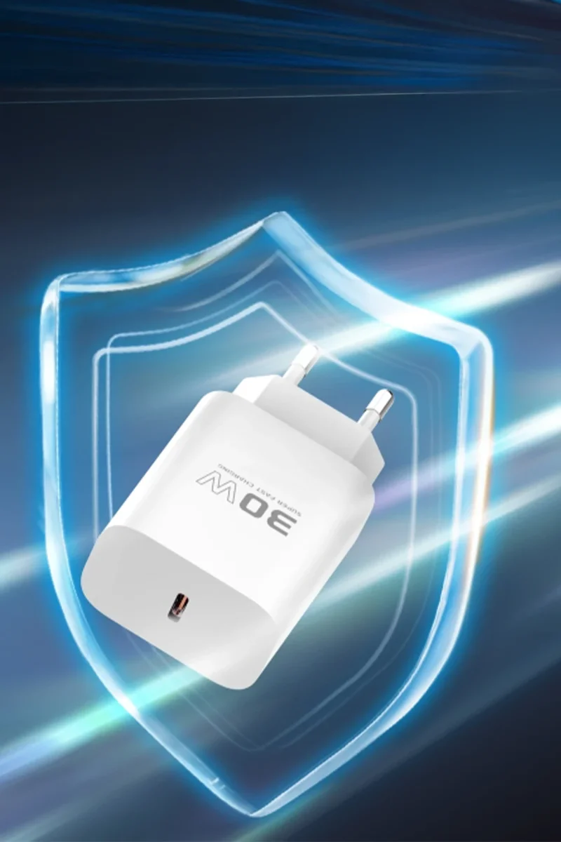 Konfulon C87C 30W Type-C Çıkışlı Ekstra DL51 1M Type-C to Type-C Kablolu PD Şarj Cihazı - Beyaz