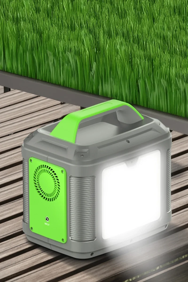 Konfulon CN04 Powerbank 300W 60.000 mAh 5W Led Işıklı Kamp Şarj PD 60W - Gri