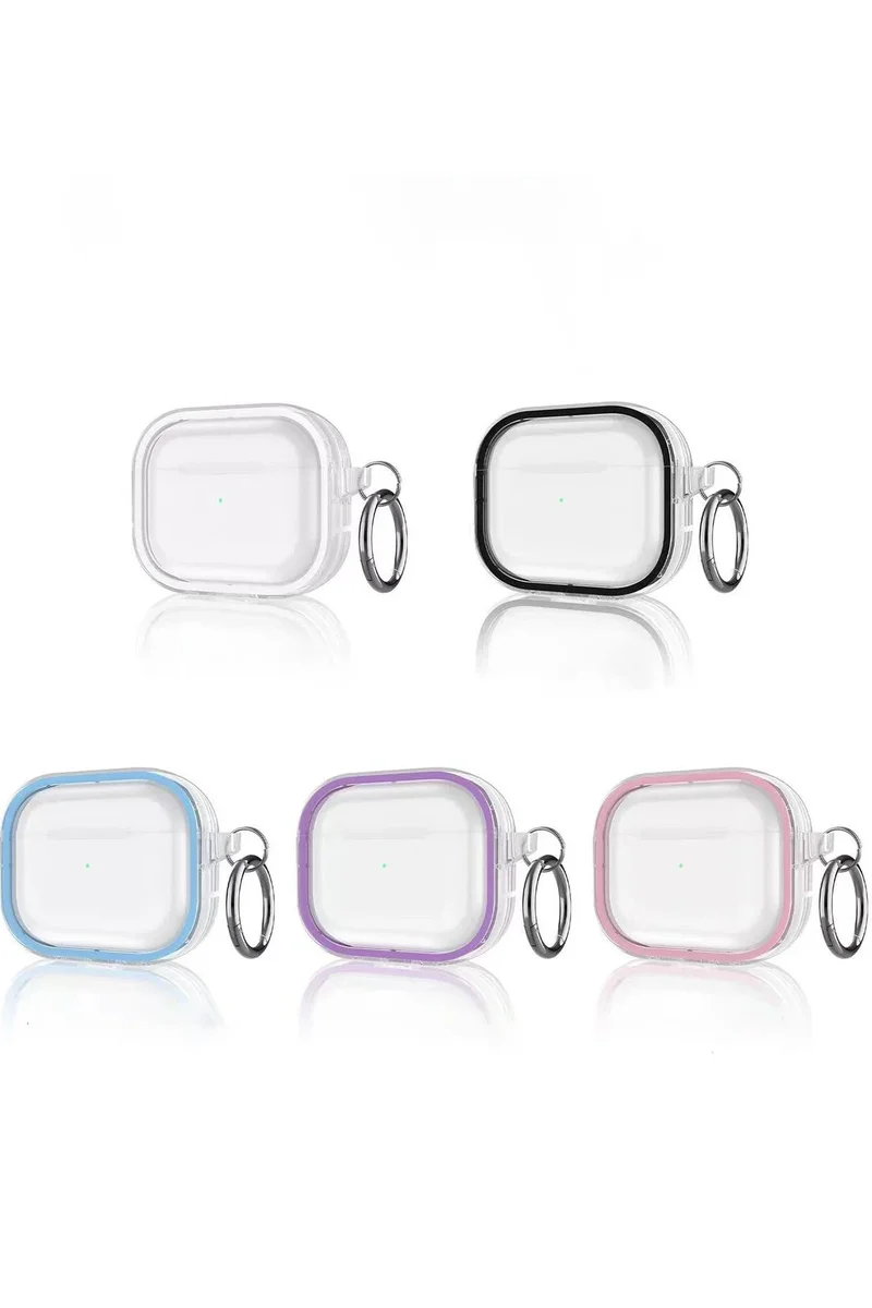 Movenchy Airpods Pro 2 (2.nesil) Shiny Şeffaf Kılıf - Siyah