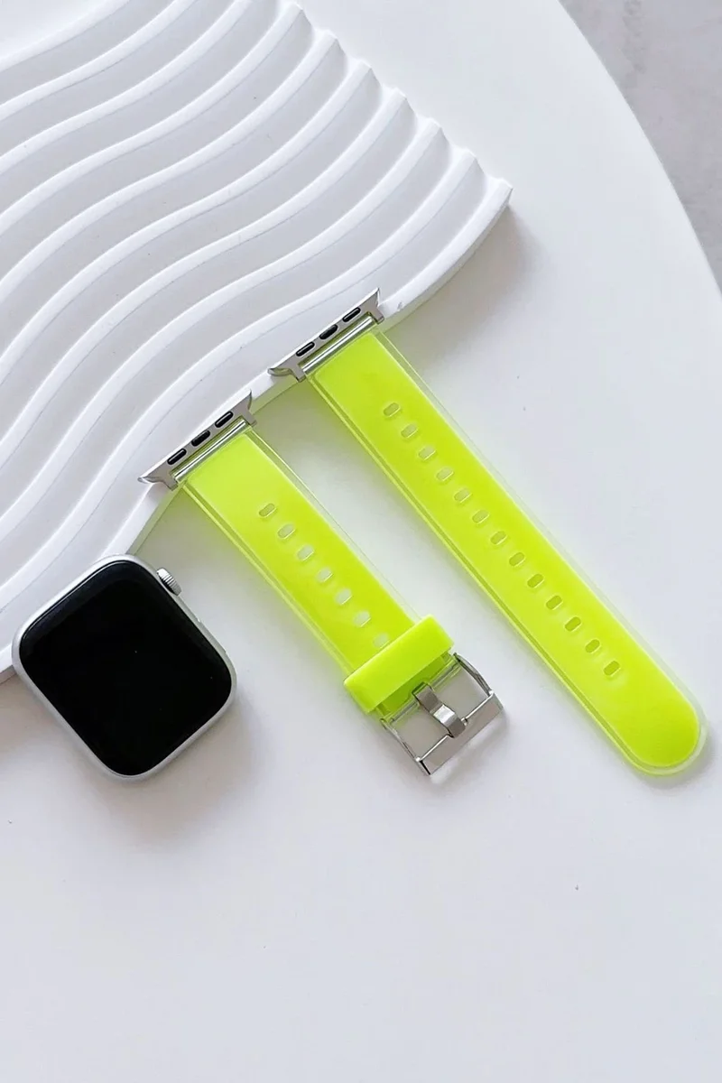 Movenchy Watch 38mm Jelly Silikon Kordon - Yeşil