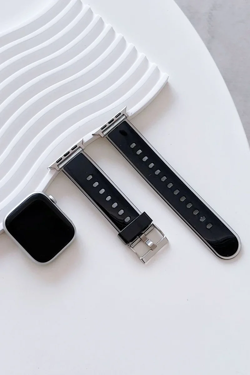 Movenchy Watch 45mm Jelly Silikon Kordon - Siyah