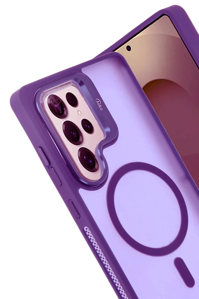 Joko Samsung Galaxy S25 Ultra Flet Lens Magsafe Kapak - Derin Mor