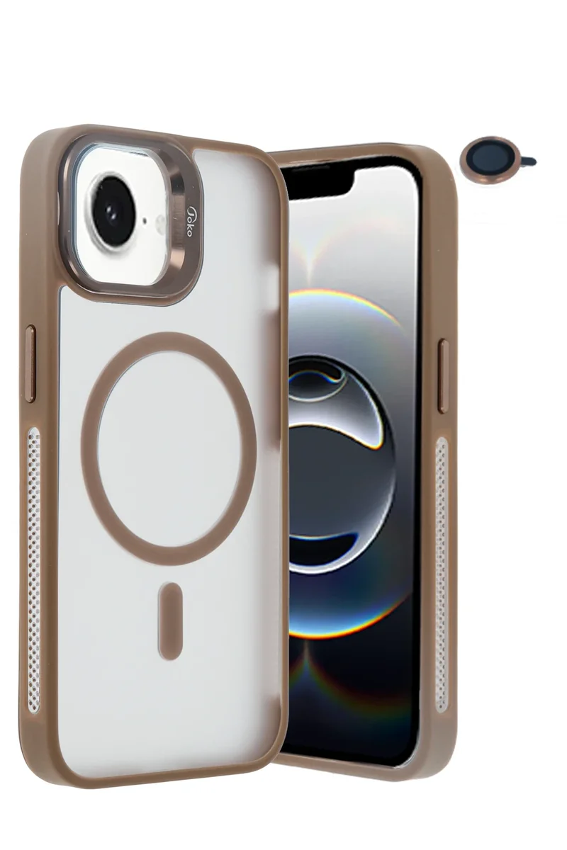 Joko iPhone 16E Flet Lens Magsafe Kapak - Gold