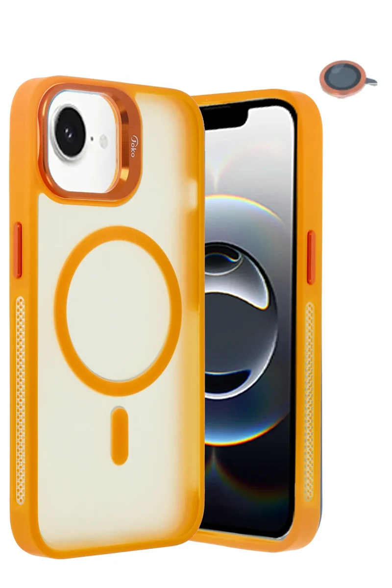 Joko iPhone 16E Flet Lens Magsafe Kapak - Turuncu