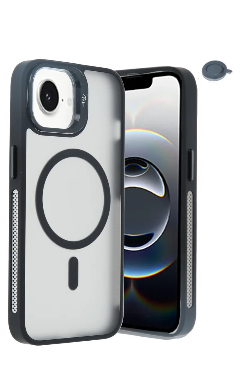 Joko iPhone 16E Flet Lens Magsafe Kapak - Siyah