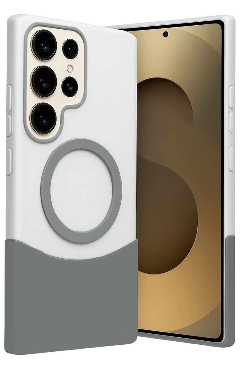 Joko Samsung Galaxy S23 Ultra Velar Magsafe Kapak - Natural Grey