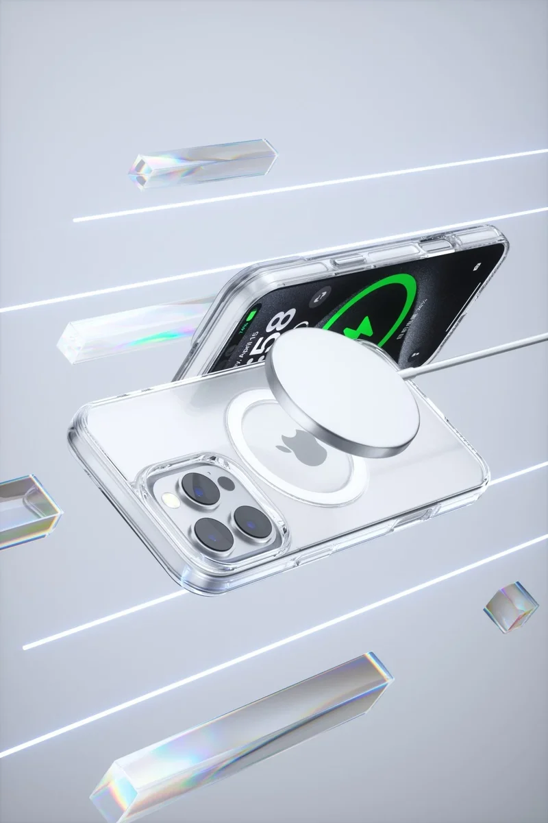 Joko iPhone 16 Pro Max Gleam PC Sert Magsafe Kılıf - Şeffaf