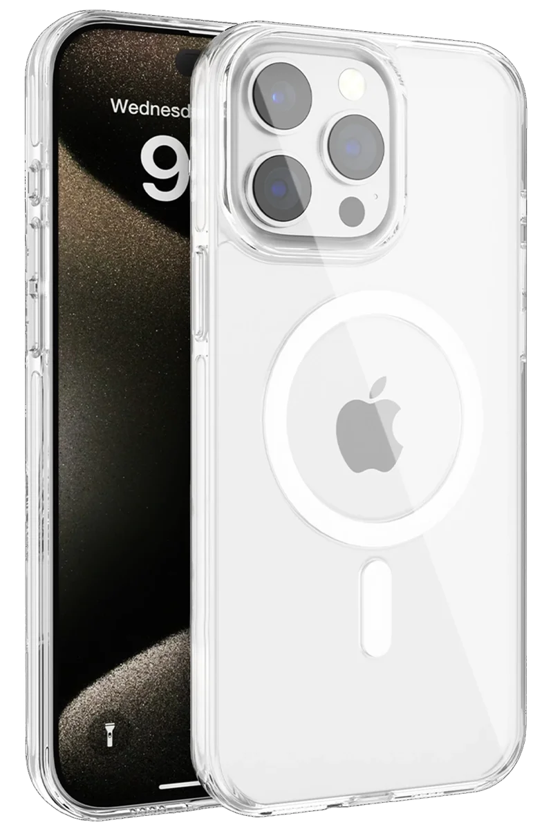 Joko iPhone 15 Pro Max Gleam PC Sert Magsafe Kılıf - Şeffaf